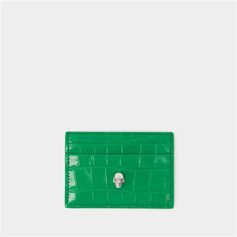 light green alexander mcqueen cardholders